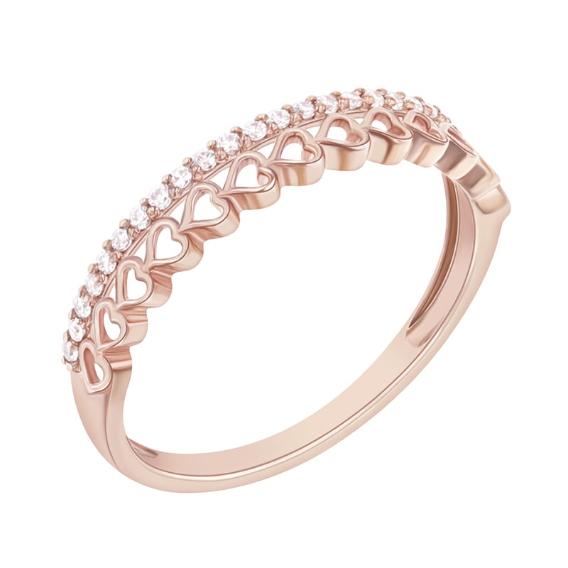 Romantický eternity prsteň s diamantmi Acacia