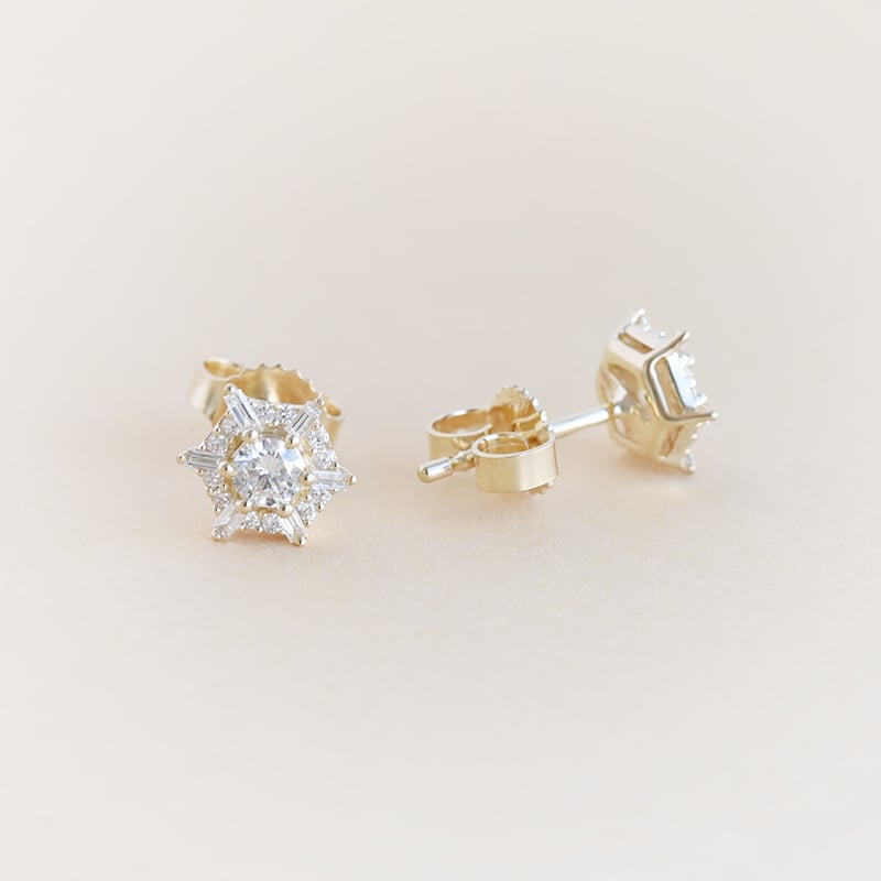 Náušnice s diamantm 95966