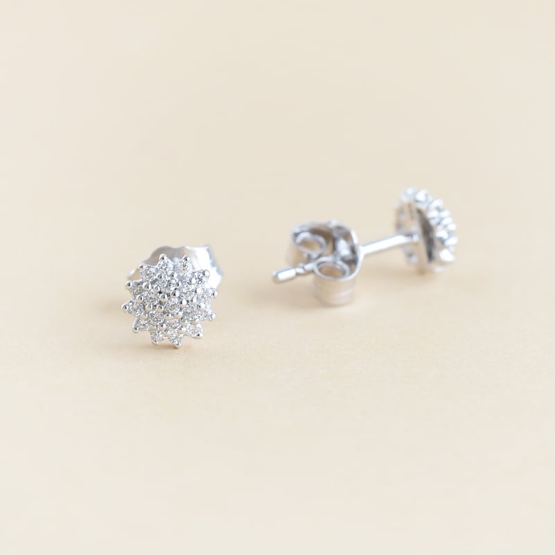 Diamantové zlaté náušnice 95976