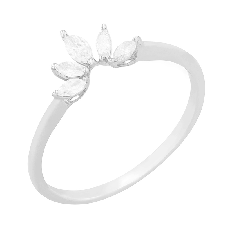 Elegantný prsteň s marquise lab-grown diamantmi Mansell 102487