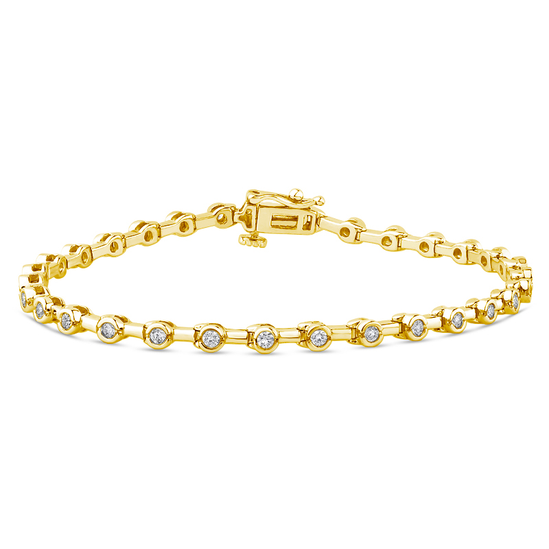 Romantický strieborný náramok s diamantmi Irlene 107397