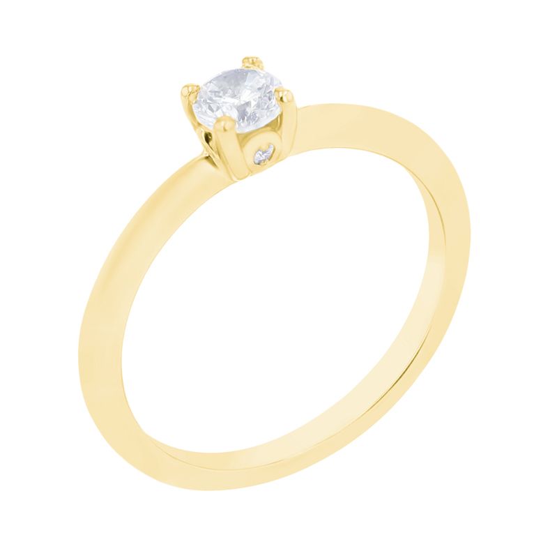 Elegantný zlatý prsteň s diamantmi Burnett 107687