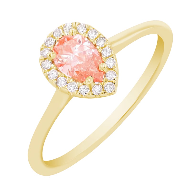 Zásnubný prsteň s certifikovaným fancy pink lab-grown diamantom Briana 112637