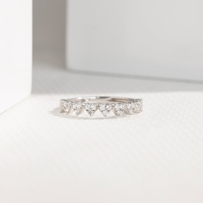 Eternity prsteň s lab-grown diamantmi a srdiečkami Talina