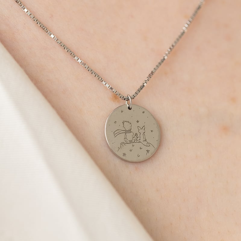 Prívesok Malý princ s líškou a gravírom zo zlata 119807