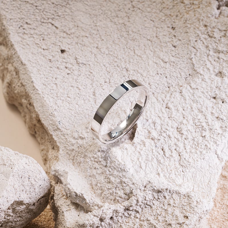 Eternity obrúčka s lab-grown diamantmi a pánsky plochý prsteň Virve
