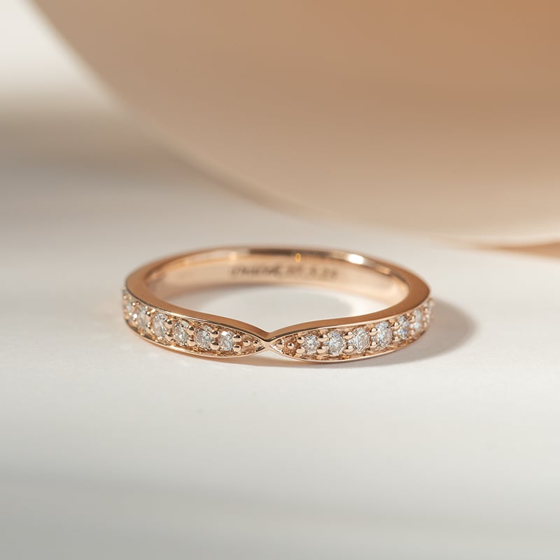 Eternity prsteň s lab-grown diamantmi a pánsky plochý prsteň Taio