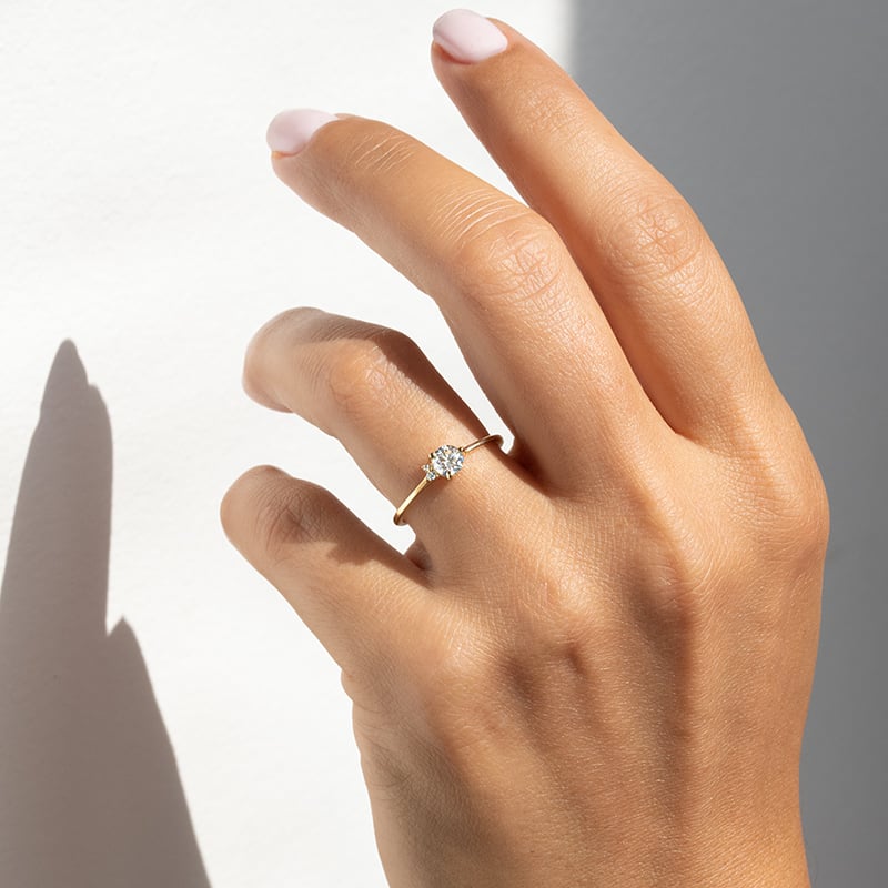 Cluster prsteň s lab-grown diamanty Aghate 140607