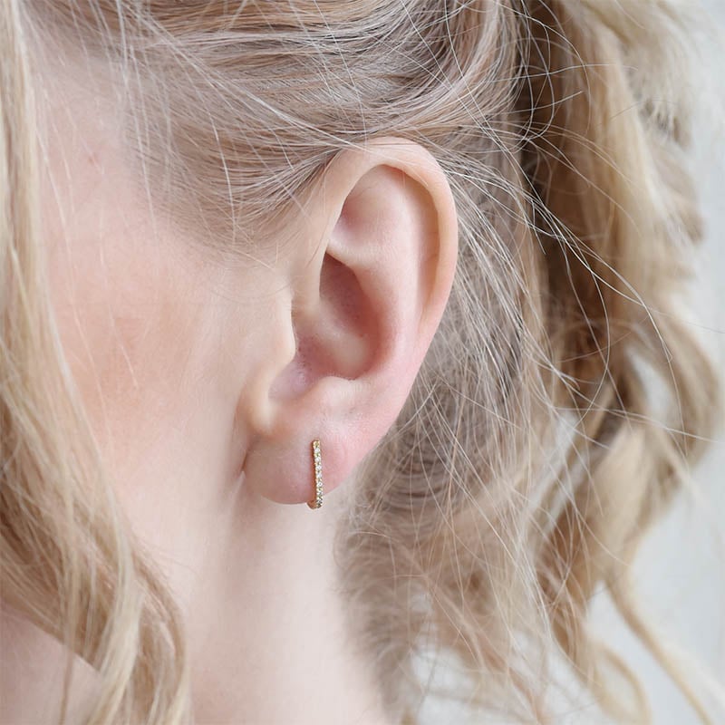 Minimalistické náušnice s lab-grown diamantmi Kilian