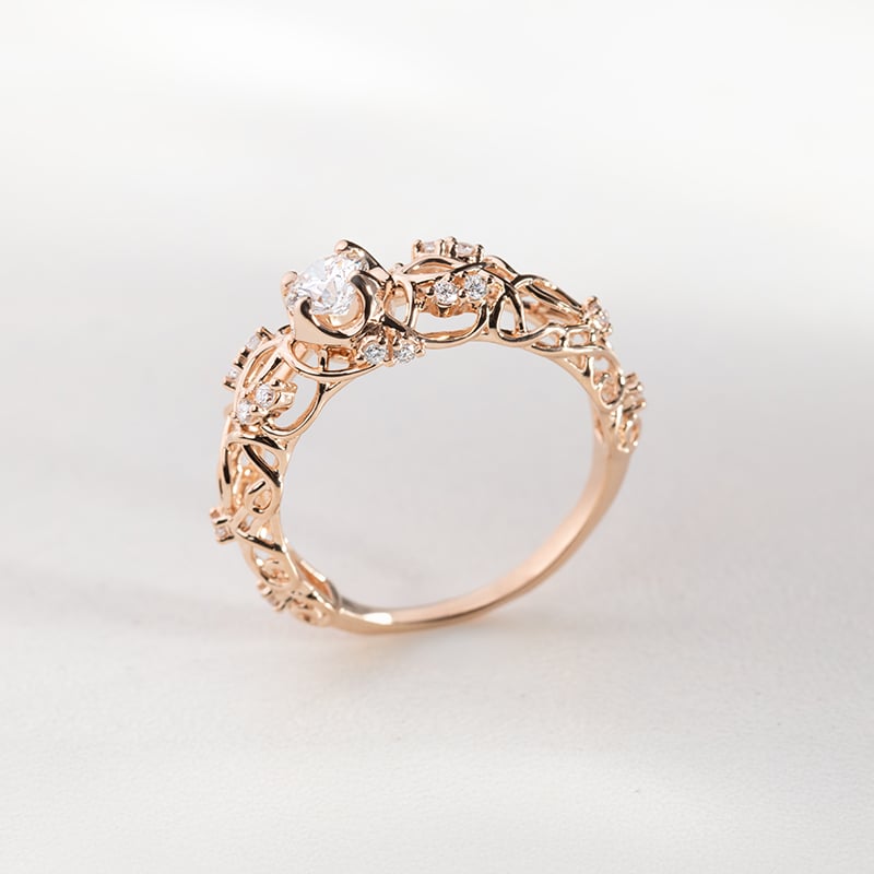 Vintage zásnubný prsteň s lab-grown diamantmi Chantal 147927