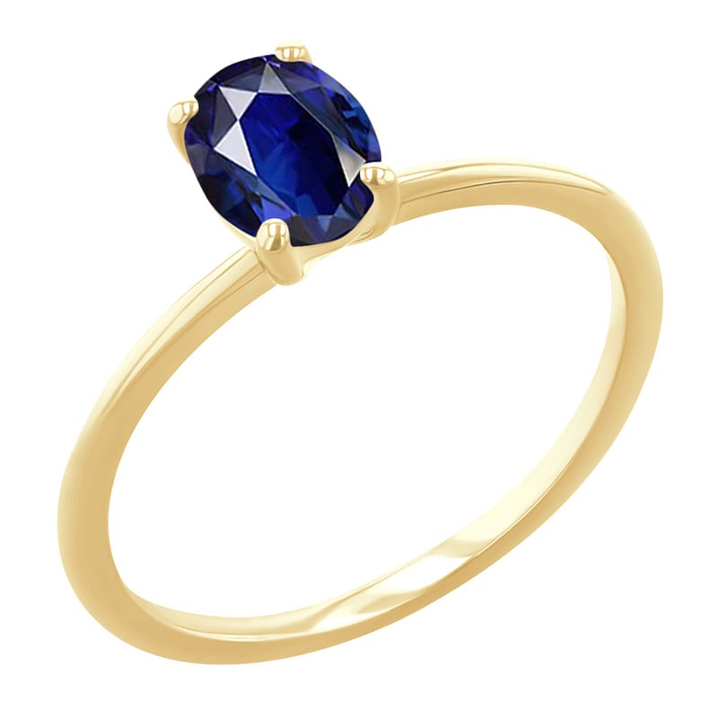 Elegantný zásnubný prsteň s oval zafírom Frost 151097