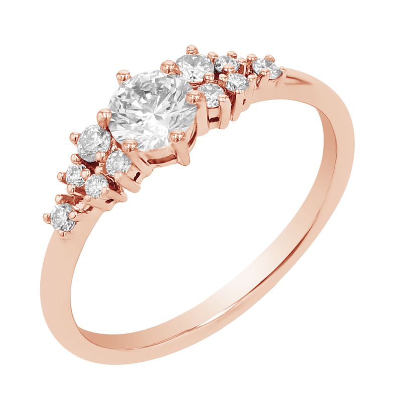 Romantický zásnubný prsteň s lab-grown diamantmi Donell 152577