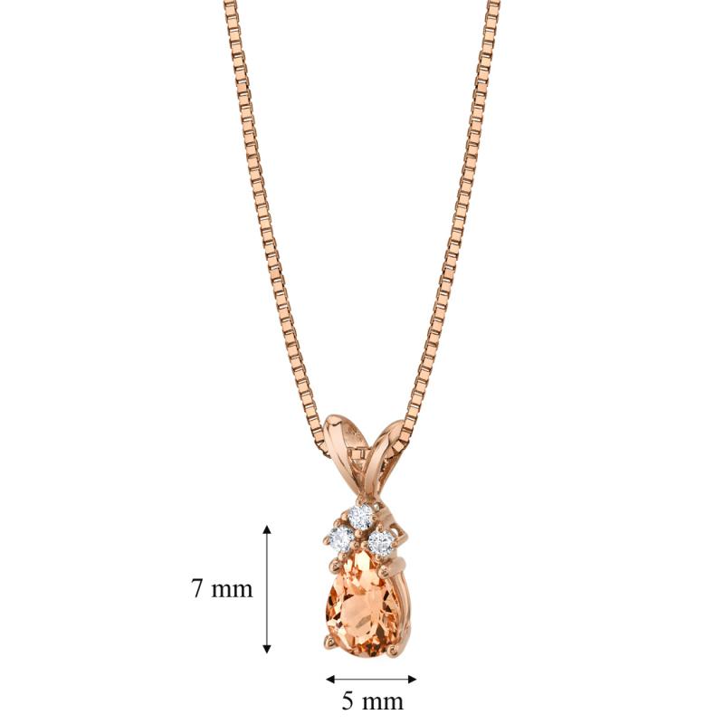 Morganitová slza a diamanty 21267