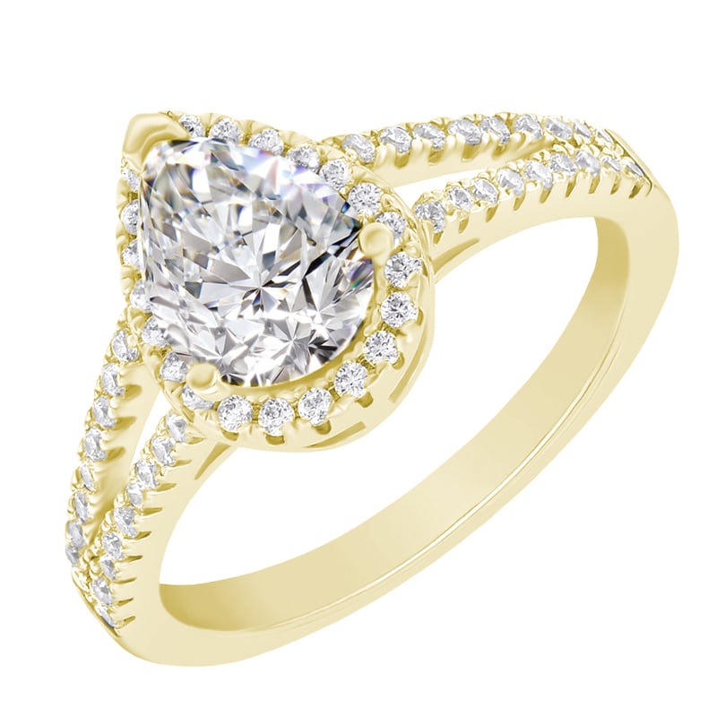 Prsteň s pear diamantom 37887