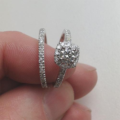 pár zlatých prsteňov s diamantmi 4327