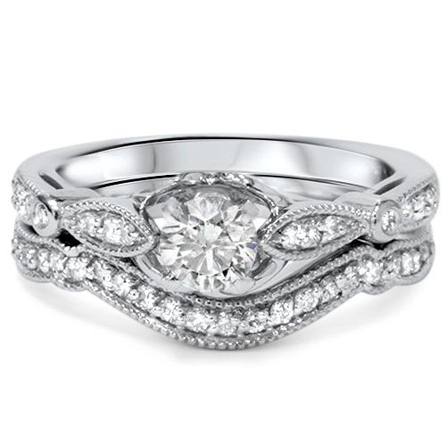Romantický set prsteňov s diamantmi