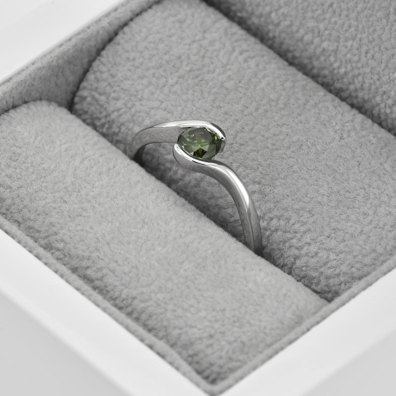 Zásnubný prsteň so zeleným diamantom Saffar 45237