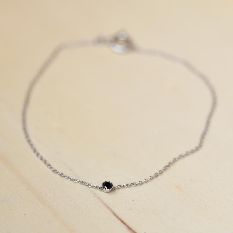Zlatý minimalistický náramok s diamantom 46677