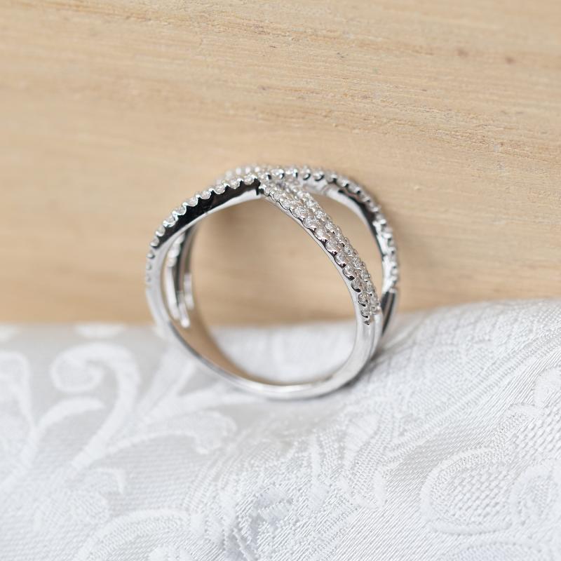Dvojitý diamantový eternity prsteň zo zlata 48037