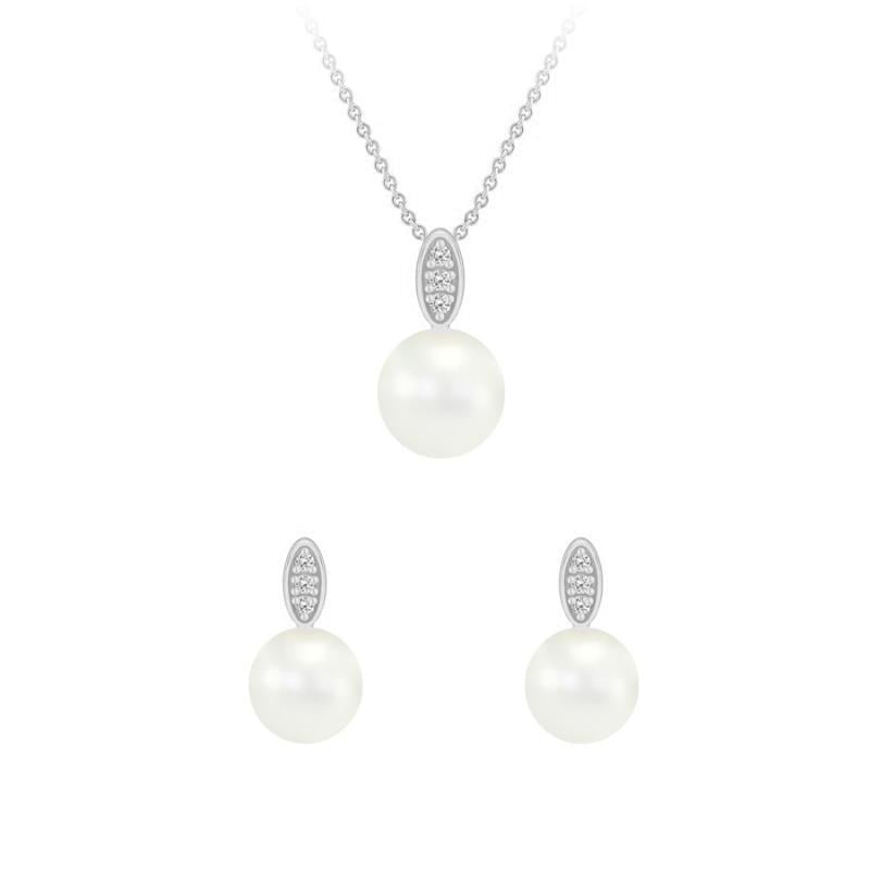 Romantická kolekcia s perlami a diamantmi 50237