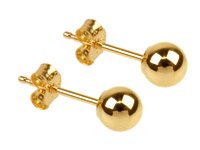 Zlaté náušnice 4mm guľočky Frida 54187