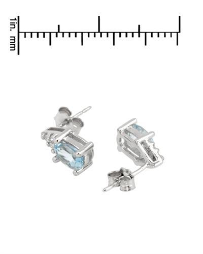Diamantové náušnice s akvamarínmi 54777