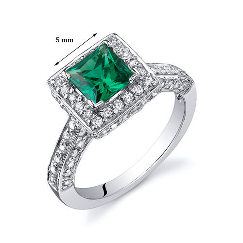 Smaragdový 0.75ct strieborný prsteň Kalare 5577