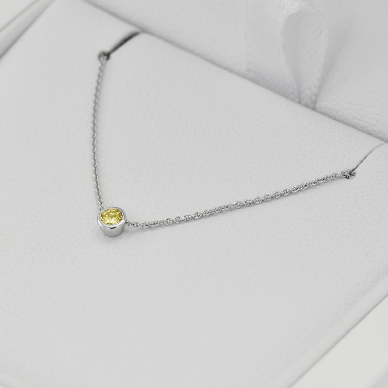 Náhrdelník so žlutým diamantom 71837