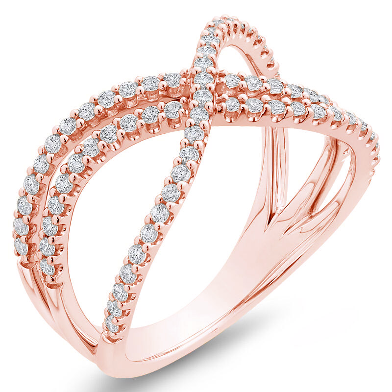 Diamantový eternity prsteň z ružového zlata 74677