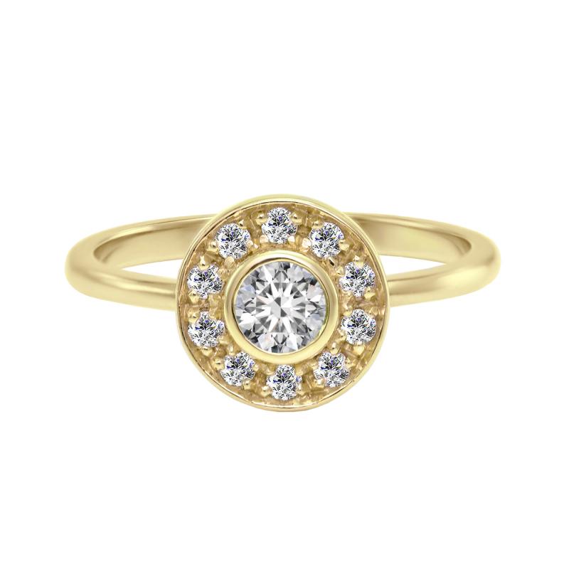 Prsteň s diamantmi 76057