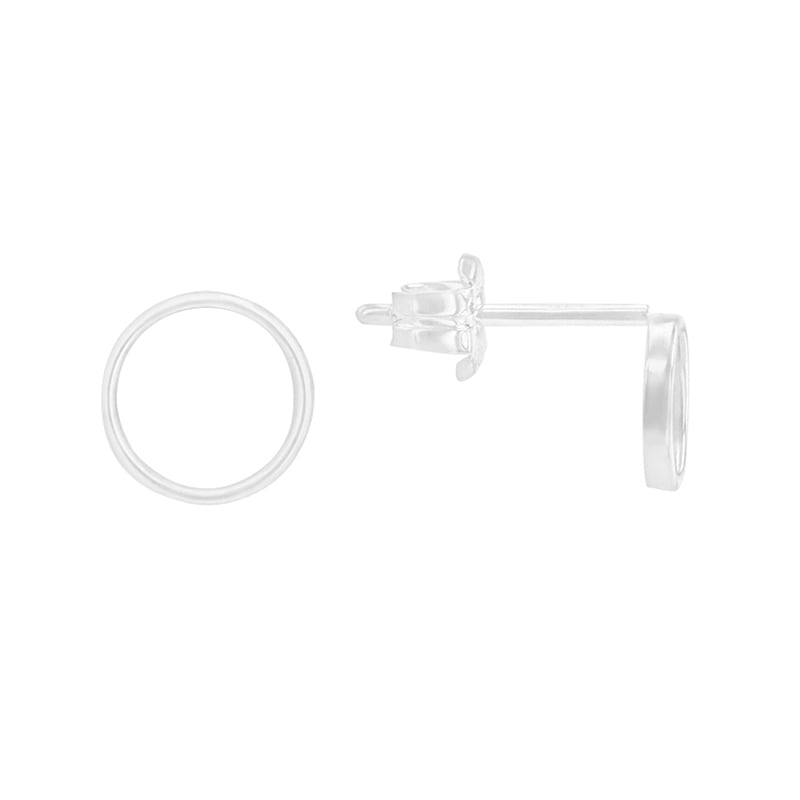 Minimalistické náušnice z bieleho zlata 84097