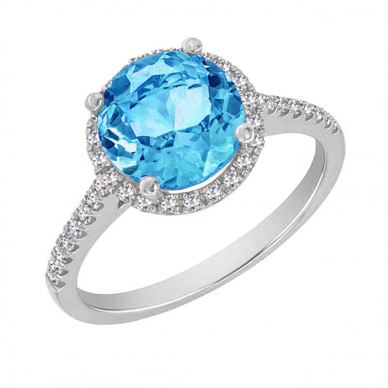 Zlatý prsteň s 2.75ct topásom a diamantmi Dulia