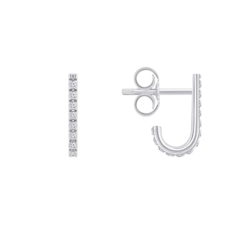 Minimalistické zlaté náušnice s diamantmi 89097