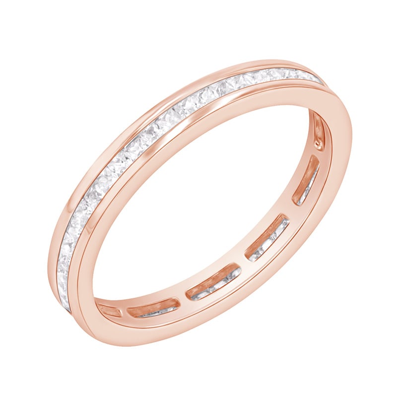 Eternity prsteň s diamantmi z růžového zlata