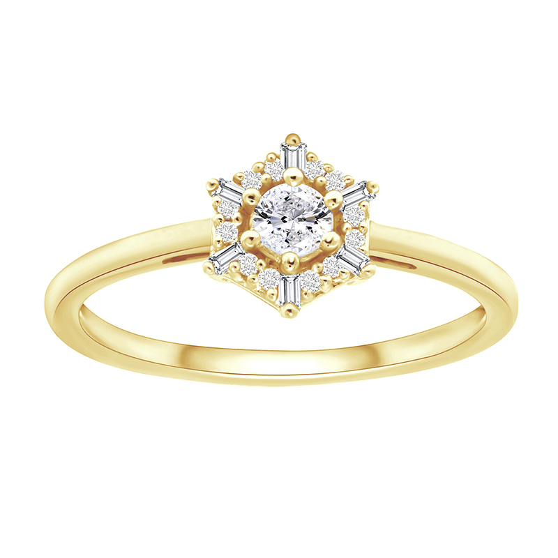 Prsteň s diamantmi 93037