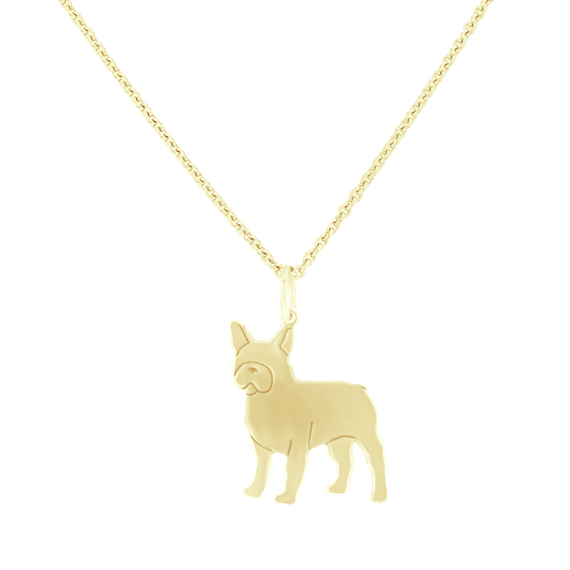 Prívesok v tvare psa s gravírom French Bulldog