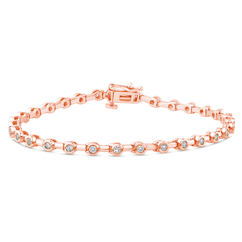 Romantický strieborný náramok s diamantmi Irlene 107398