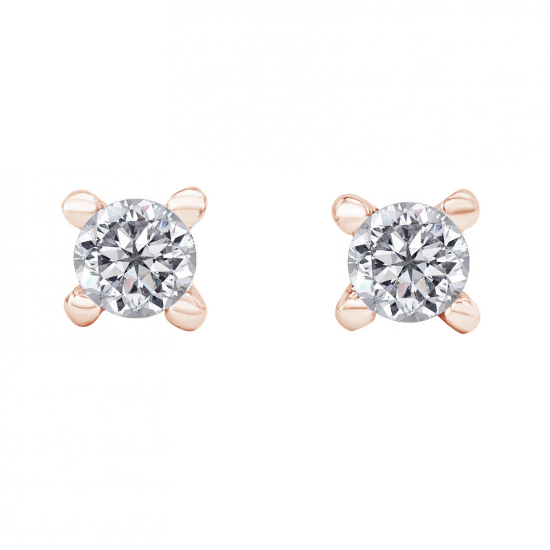 Napichovacie náušnice s 0.20ct diamantmi Jada