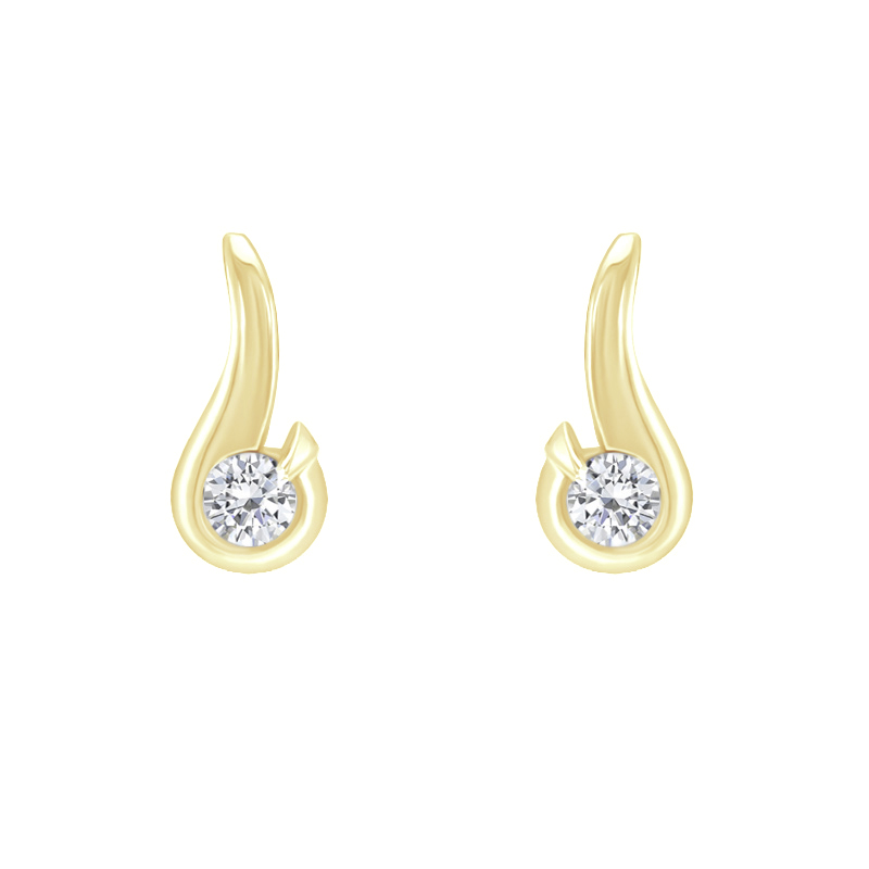 Elegantné náušnice s 0.20 ct diamantmi Janine 119908