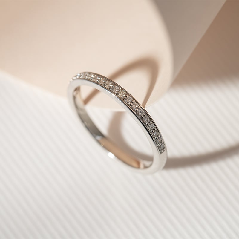Platinový eternity prsteň s 1.25mm diamantmi Zelia 120528