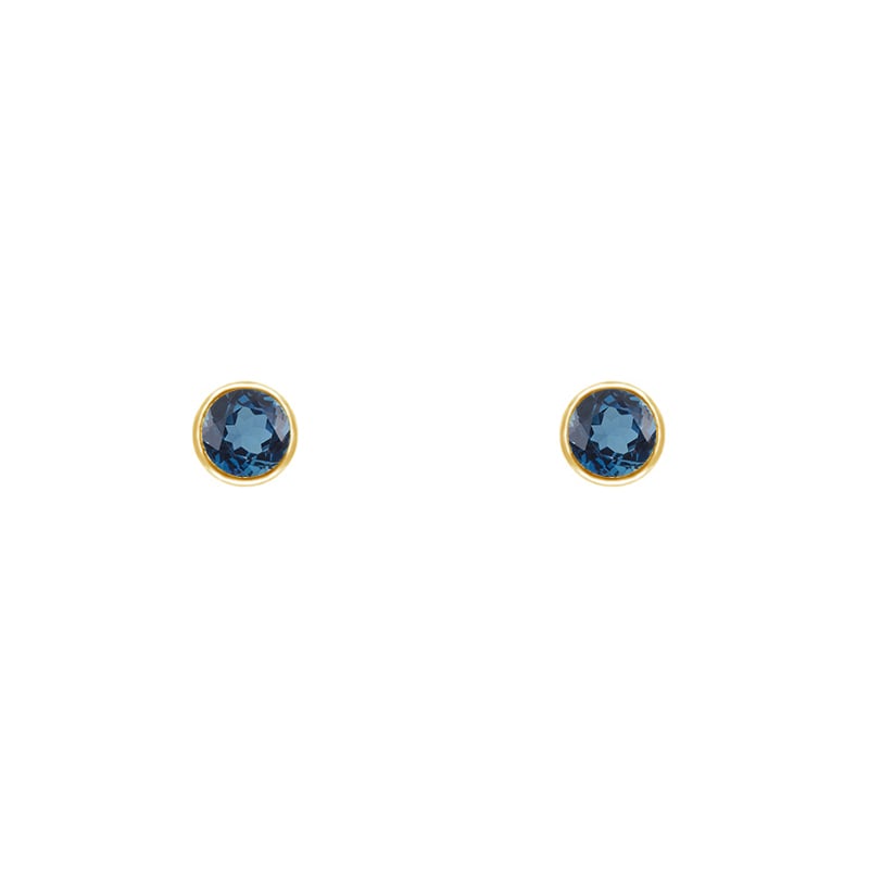 Minimalistické bezel náušnice s londýnskými topásmi Viosa 122098