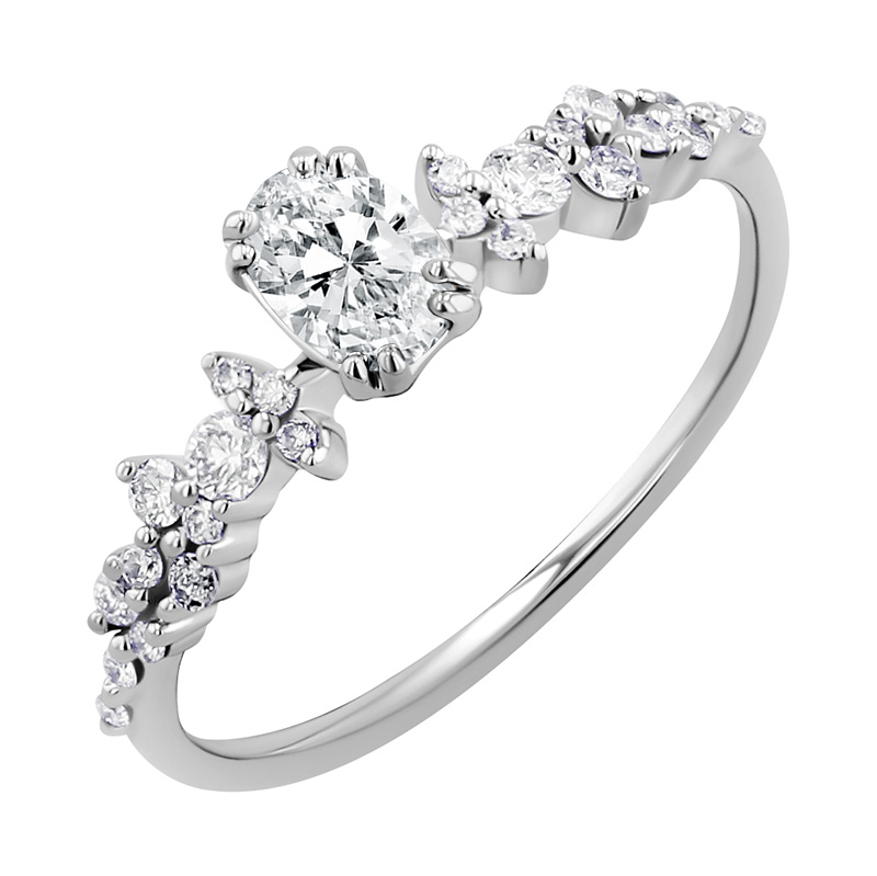 Zásnubný prsteň s oval diamantom Lane