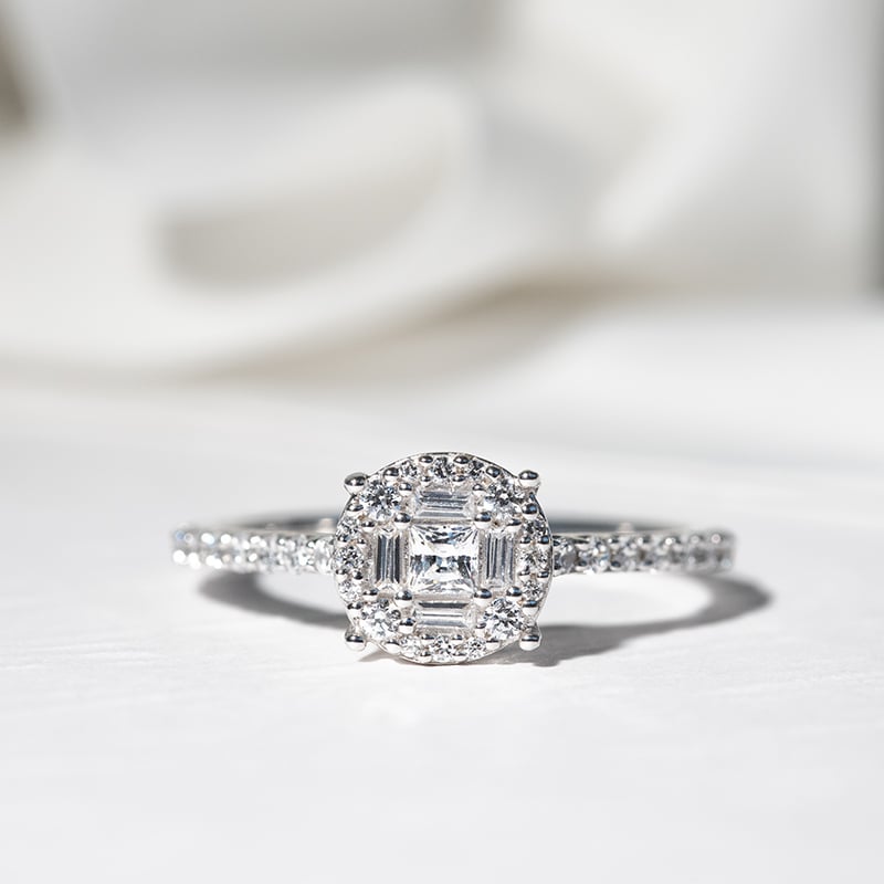 Luxusný set prstenov s trblietavými diamantmi Isolda 128798