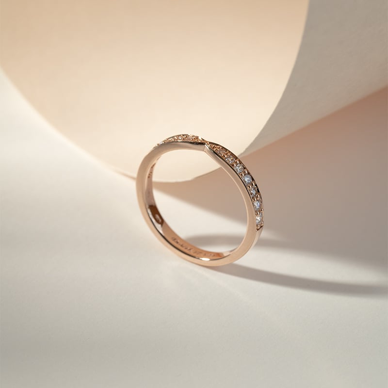 Eternity prsteň s lab-grown diamantmi a pánsky plochý prsteň Taio 135658