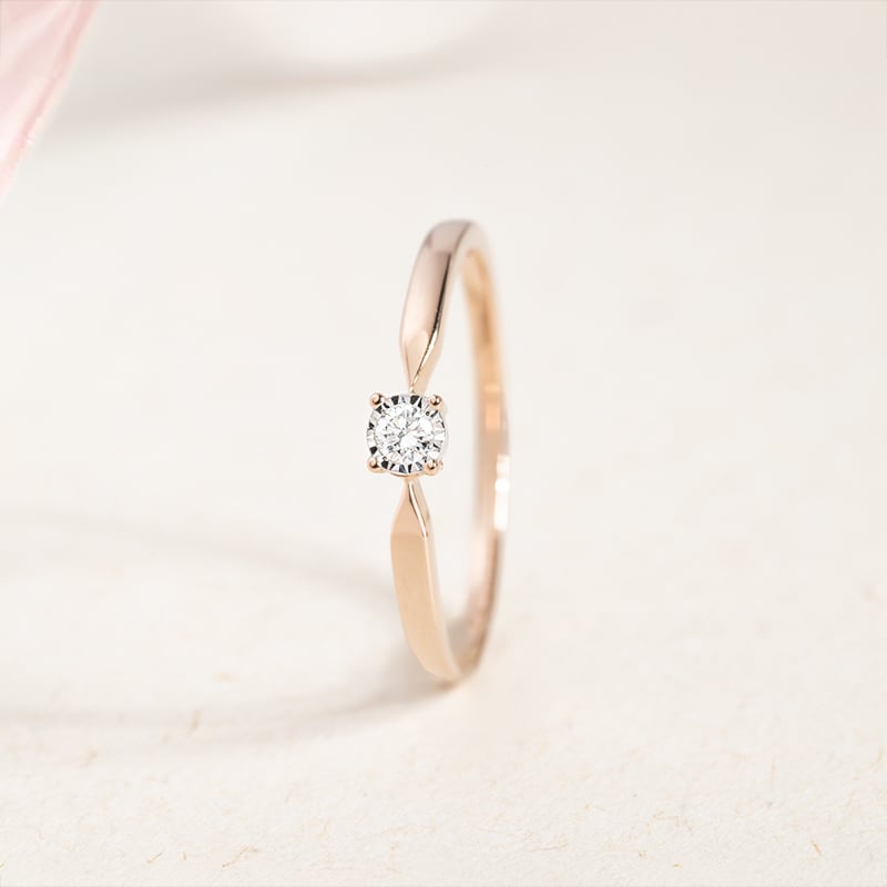 Elegantný prsteň s lab-grown diamantom Socorro