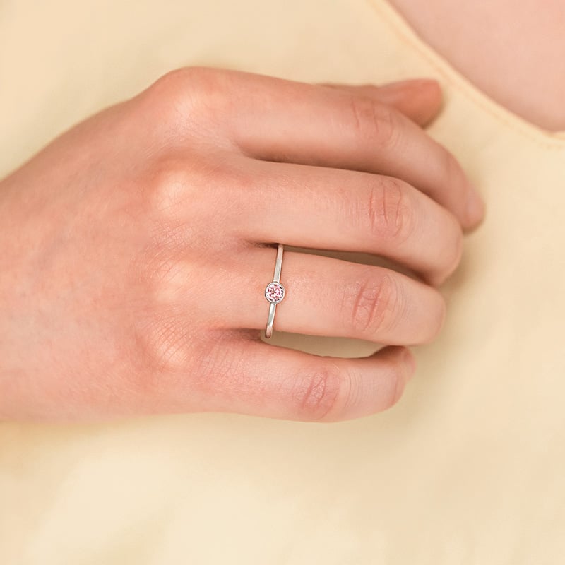 Zlatý minimalistický prsteň s morganitom Kathleen 156598
