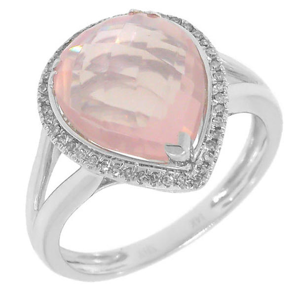 Zlatý prsteň s krištáľom a diamantmi 2518