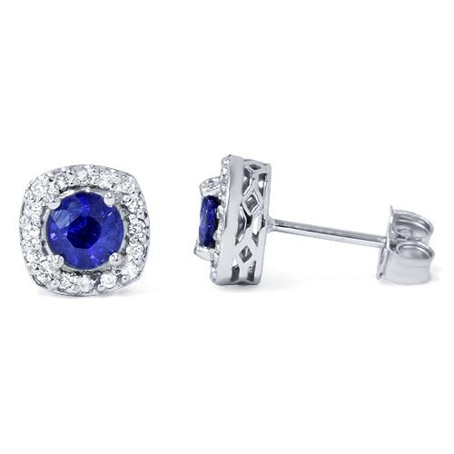 Zafírové náušnice s diamantmi 2728