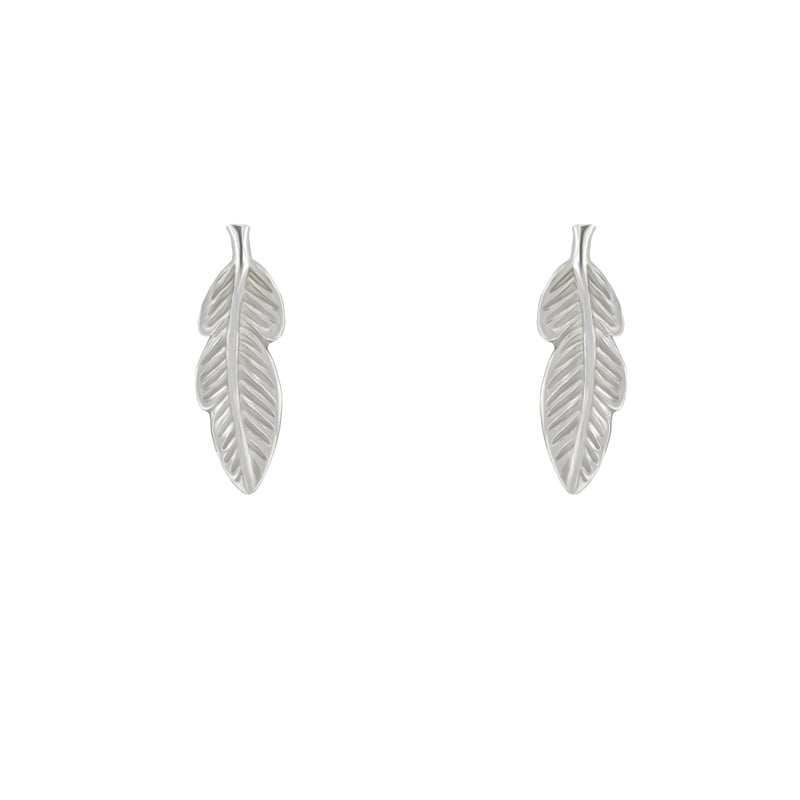 Strieborné náušnice Feather
