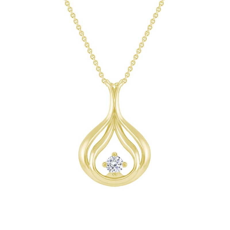 Elegantný zlatý prívesok s diamantom Havannah